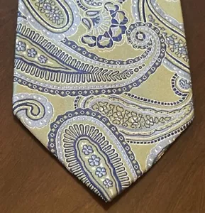 Geoffrey Beene Green Blue Handmade 100% Silk Men’s Neck Tie Made In China - Picture 1 of 9