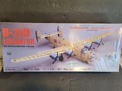 Guillow's Giant B-24D Liberator 1/28 Scale Consolidated Wood Model Kit #2003 - Image 1 of 4