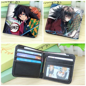Anime Demon Slayer Tomioka Giyuu Cosplay PU Leather Purse Wallet - Picture 1 of 1