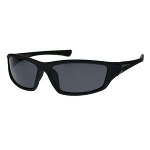 Xloop Sunglasses Mens Polarized Lens Soft Matte Dotted Black Wrap Around - Picture 1 of 20