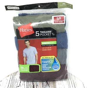 Camiseta Hanes 5 Bolsillo Sin Etiquetas Confort Fresco IQ Colores Surtidos Pequeña 34-36 - Imagen 1 de 6