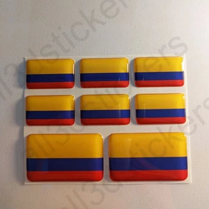 Pegatinas Colombia Pegatina Bandera Colombia Vinilo Adhesivo 3D Relieve Resina - Imagen 1 de 3