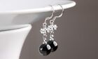  FASHION-JEWELRY-S925-BOW-AGATE-EARINGS