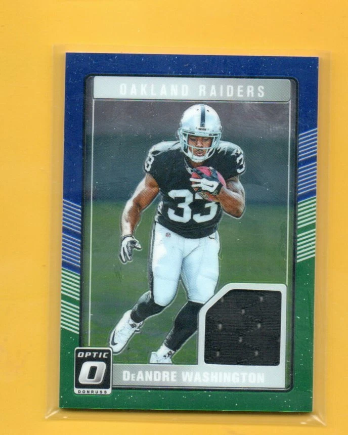 D25698  2016 Donruss Optic Rookie Threads Blue and Green #12 DeAndre Washington - Image 1 of 1