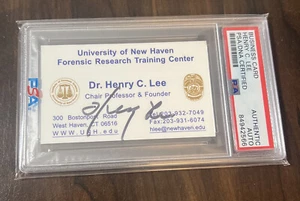 Dr. Henry Lee PSA/DNA Autographed Signed Business Card Forensic Pathologist - Picture 1 of 3