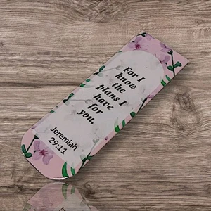 Bible Verse Magnetic Bookmark, Foldable, Double Sided, Multicolor Floral.  - Bild 1 von 9