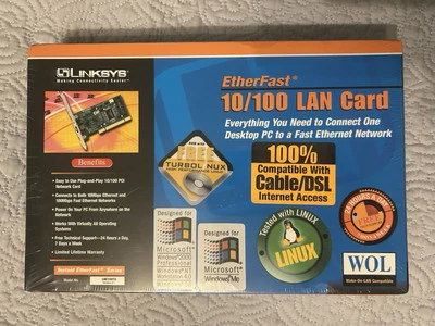 LINKSYS EtherFast 10/100 LINKSYS LAN Card Instant EtherFast WOL NEW and sealed - Image 1 of 4