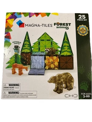 New MAGNA-TILES Forest Animals 25 Piece Magnetic Construction Set Magna Tiles - Image 1 of 4