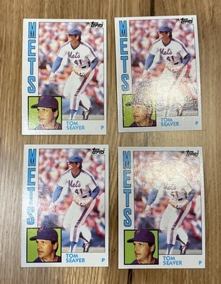 4 card lot 1984 Topps Tom Seaver Baseball Cards  #740 Mets Reds HOF  RIP - Image 1 of 2