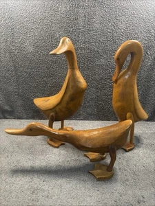 Adorabile Famiglia di 3 anatre in legno - più alte 37 cm - Foto 1 di 21