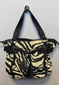 Bolso de hombro Y2K de cuero sintético deslumbrante con estampado de cebra sin marca - Imagen 1 de 12