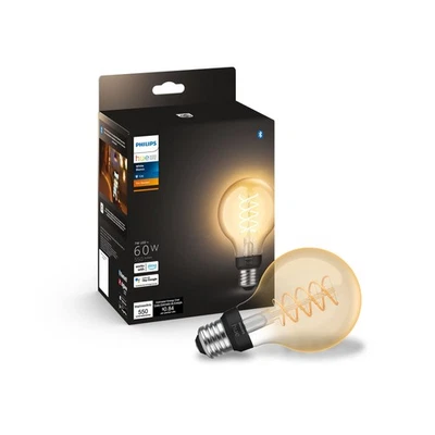 PHILIPS HUE PHILIPS HUE SMART 60W G25 FILAMENT LED BULB - SOFT WARM WHITE - Image 1 of 4