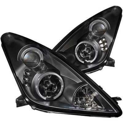 ANZO PROJECTOR HEADLIGHTS HALO BLACK for 00-05 Toyota Celica - Imagem 1 de 4