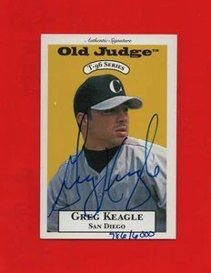 1996 Signature Rookies Old Judge Signatures #14 Greg Keagle 986/6000 - Imagen 1 de 2