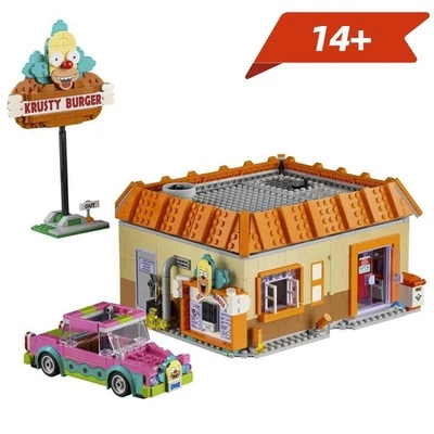 Krusty Burger Restaurant MOC City Building Set 1635pcs Figures Modular Model Toy - image 1 of 4