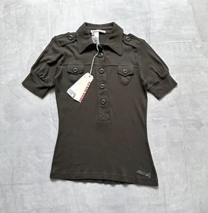 Vintage Miss Sixty Military Pocket Button T Shirt Cop Copine Vibe - Picture 1 of 16