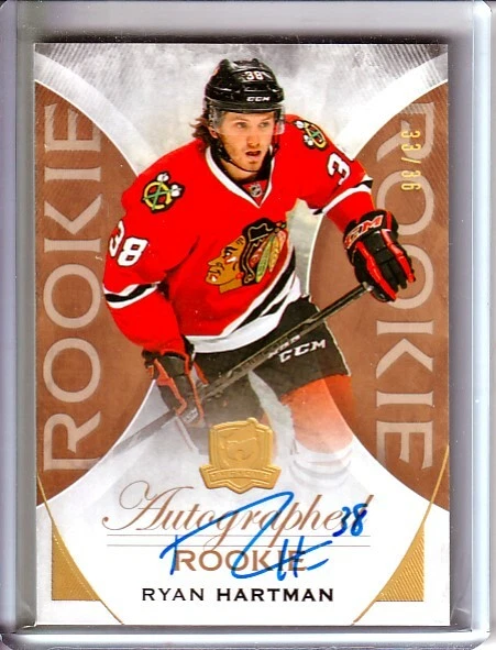 2015-16 The Cup Gold Spectrum #186 Ryan Hartman RC AUTO /36 - Chicago Blackhawks - Image 1 of 1