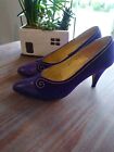 Women's Chantal Vintage Italian Shoes - Size 8 M - Color Purple Suede