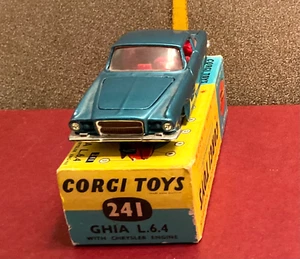 1963 CORGI Mettoy Great Britain CHRYSLER GHIA L.6.4 Coupé #241 metallic blue - Picture 1 of 11