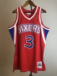 Allen Iverson Sixers 96-97 Jersey - Mitchell Ness NBA Swingman Sz 40 M 76ers New - Picture 1 of 12