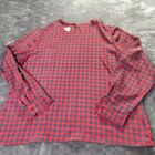 Vintage Leslie Fay Haberdashery Womens Size 18 Blouse Geometric  Red Tunic Top