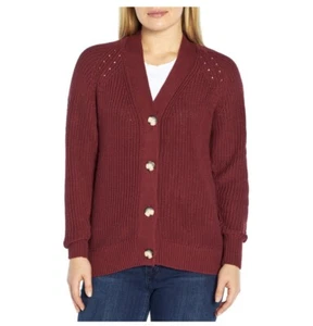 Women’s GAP Button Down Cardigan Sweater | NWT Size Small Burgundy - Picture 1 of 7