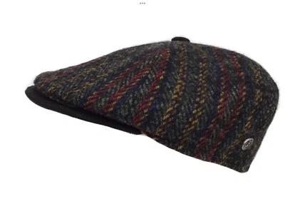 bugatti Schiebermütze FLATCAP  Schnabelmütze gestreift mit Alpaka - Bild 1 von 4