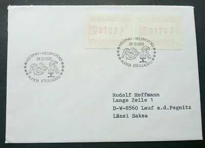 [SJ] Finland 1990 ATM (Frama Label stamp FDC) *addressed *special cancellation - Image 1 of 4