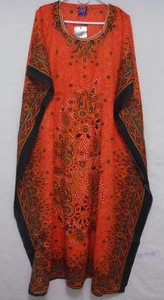 Maxi Vestido Para Mujer Hippie Boho Caftán Caftán Kimono Manga Cóctel Talla Grande - Imagen 1 de 4