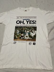 VERY RARE.  Vintage 1992 AJC cover of Sid Bream “The Slide” t shirt.