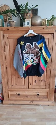 RARE VINTAGE ADIDAS 1952-56 HELSINKI STOCKHOLM OLIMPICS SWEATSHIRT IN SIZE M - Image 1 of 4