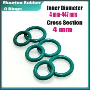 O-Rings FKM Fluorine Rubber Oil Resistant Seals 4mm-447mm ID 4.0mm Cross Section - Picture 1 of 7