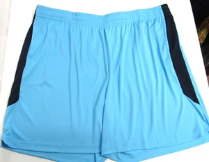 TEK GEAR Wicking Stretch 3XB Dry Tek Elastic Waist Shorts Blue & Black NEW TAG - Picture 1 of 3