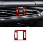 For Audi A6 A7 2012-18 Red Carbon Fiber Interior Warning Light Button Cover Trim