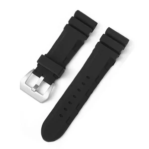 Watch Band for Panerai 24mm Soft Rubber Men Watch Strap Watch Accessories - Picture 1 of 12