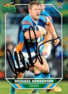 Signed 2011 Gold Coast Titans NRL Select Champions Card - Michael Henderson - Bild 1 von 3
