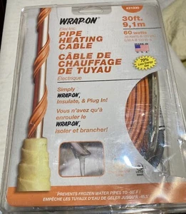 Wrap-On Electric Pipe Heating Cable #31030 30' Foot 120V 60 Watt - Picture 1 of 1