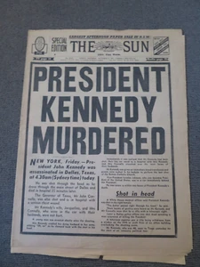 The Sun Sydney Original Kennedy Assasination Coverage - November 23,1963. - Picture 1 of 3