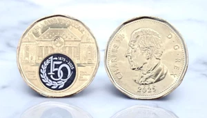 PRESALE: Canada 2025 150th Supreme Court BU UNC Coloured Loonie!! - Picture 1 of 1