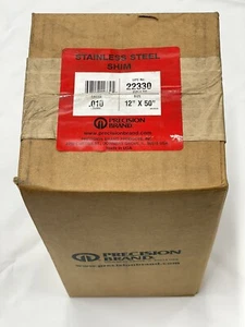 Precision Brand Stainless Steel Shim Roll 12" x 50" 0.010" 0.254mm 22330 22LL10 - Picture 1 of 1