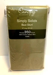 Falda de cama Canopy Simply Solids doble banda de rodadura 350 unidades 15" verde melón gota - Imagen 1 de 7