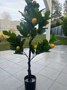 Künstlicher Zitronenbaum 90cm Deko Kunstpflanze Topf täuschend echt pflegeleicht - Bild 1 von 5