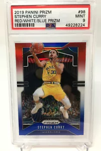 2019 Panini Prizm #98 Stephen Curry Red White Blue Prizm PSA 9   ~LOW POP 90~ - Picture 1 of 2