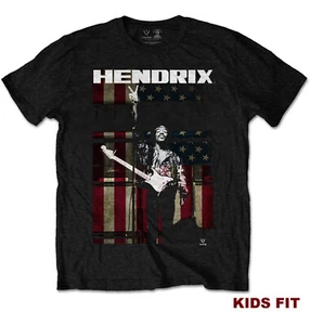 Jimi Hendrix Kids T Shirt Peace Flag Official Boys Girls Childrens Rock New - Picture 1 of 1