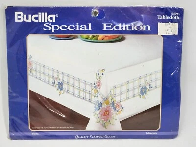 READ Bucilla Special Edition Fiesta Tablecloth 64093 Needlepoint Stamped Pattern - Image 1 of 4