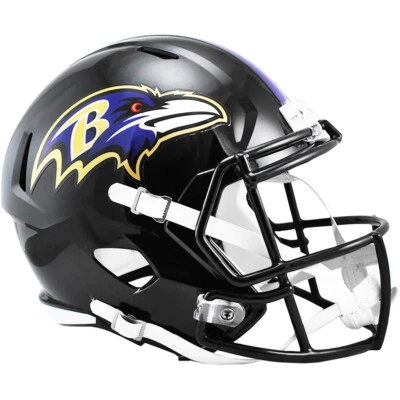 Полноразмерная копия футбольного шлема Baltimore Ravens Riddell Speed - Изображение 1 из 4