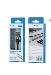 Adaptador 4 en 2 Tipo-C y USB 3.0 OTG, USB/F + Tipo-C/F x 3 para MACBOOK iPhone 15 - Imagen 1 de 6
