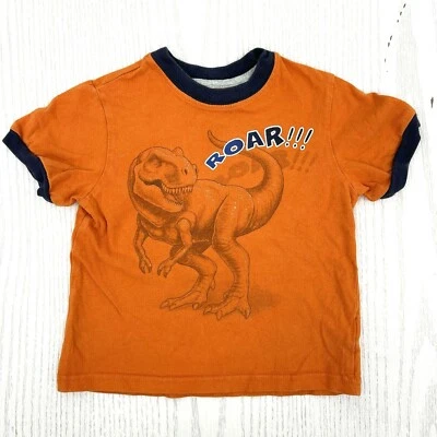 Okie Dokie Size 2T Toddler Orange T-Rex Dinosaur Roar ! T-shirt Top - Image 1 of 4