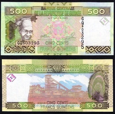 Guinea Guinée 500 francs 2006 Woman with Headdress P39a UNC - Image 1 of 4