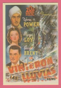 Spanischer Taschenkalender #240 Der Regen kam Filmposter Tyrone Power Myrna Loy - Bild 1 von 2